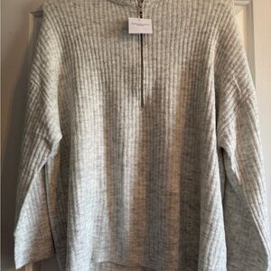 Gray Ribbed Sweater
